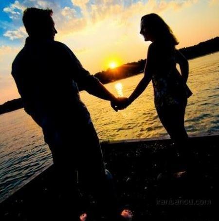 عکس عاشقانه دونفره از پشت سر