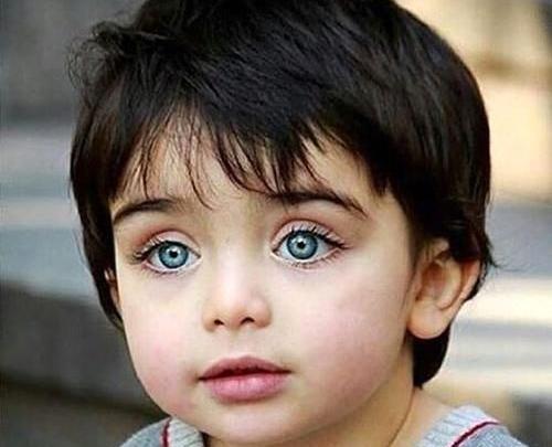 عکس نوزاد پسر مو مشکی