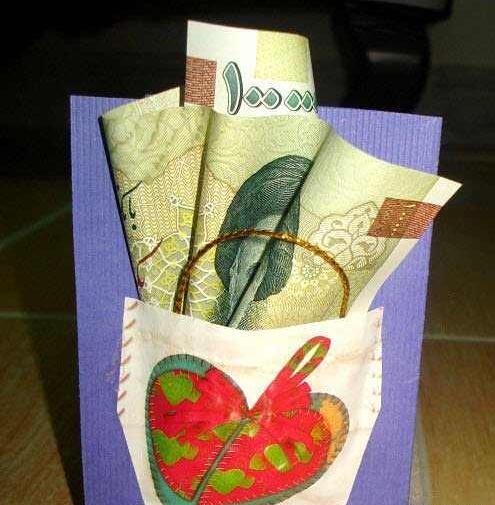 عکس ایده برای کادو تولد پول