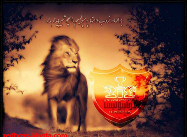 عکس شیر پرسپولیس با تاج