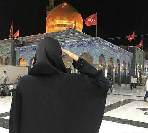 عکس دختر غمگین در حرم امام رضا