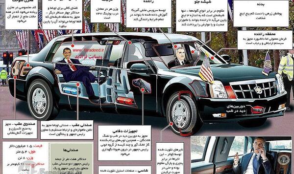عکس ماشین طلا ترامپ