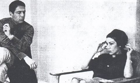 عکس ابراهیم گلستان و فروغ فرخزاد