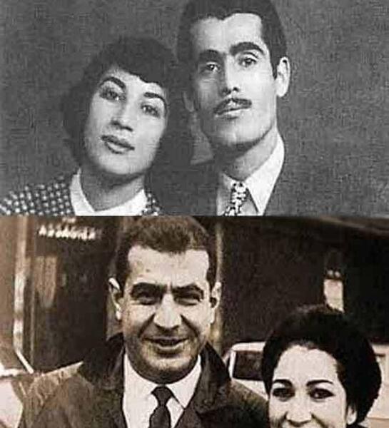 عکس ابراهیم گلستان و فروغ فرخزاد
