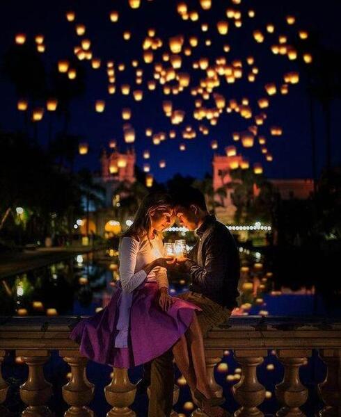 عکس دونفره شب