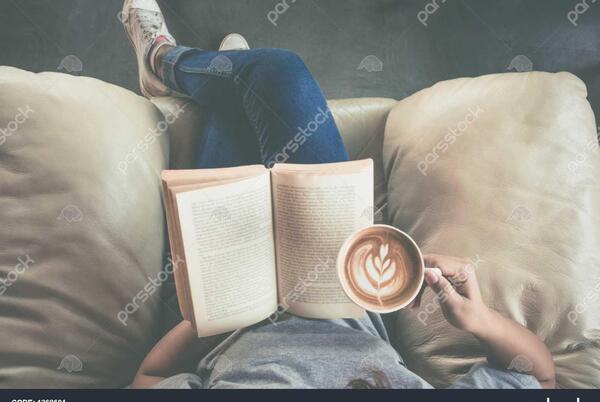 عکس پروفایل قهوه و کتاب