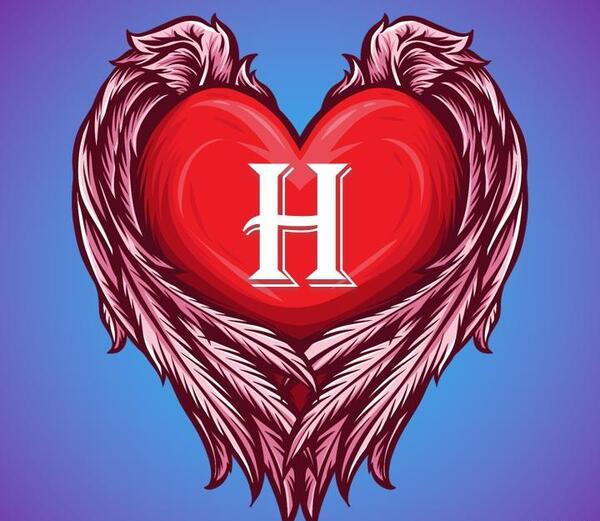 عکس نوشته عاشقانه حرف h