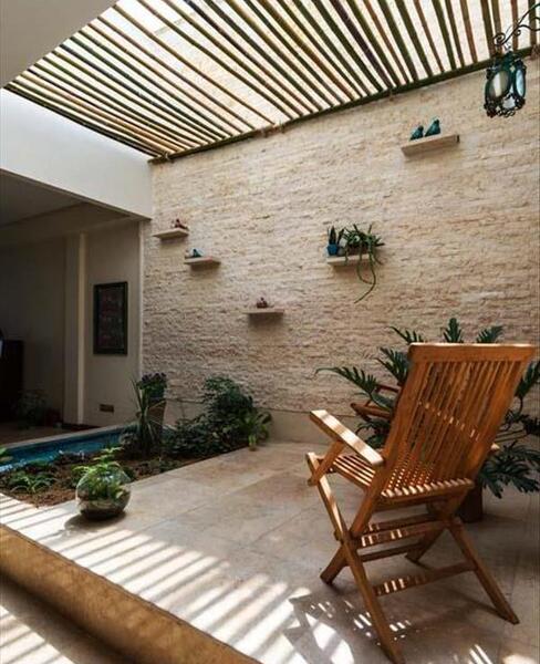 عکس ایده برای سقف حیاط خلوت