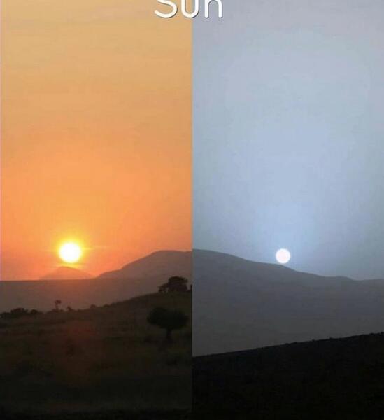 عکس کره زمین از مریخ