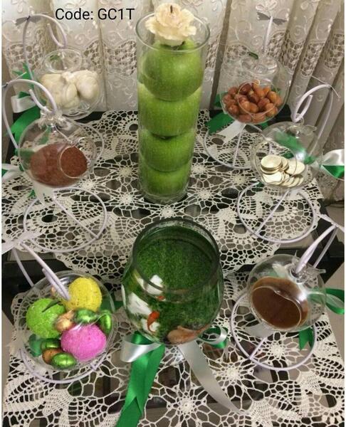 عکس سفره هفت سین شیشه ای