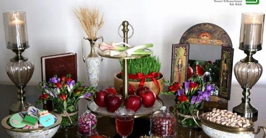 عکس سفره هفت سین شیشه ای