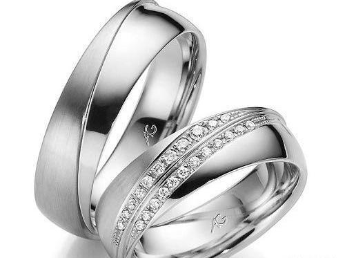 عکس حلقه ازدواج طلا سفید