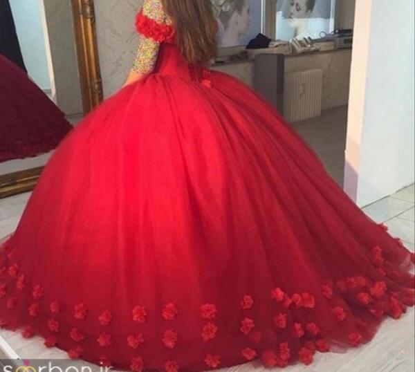 عکسهای لباس عروس صورتی
