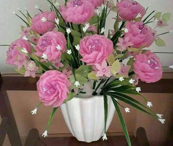 عکس کریشی گل و گلدان