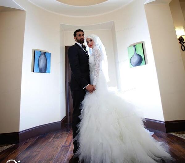 عکس عروس و داماد حجابی