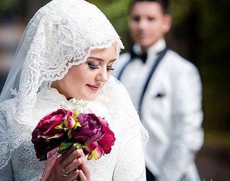 عکس عروس و داماد حجابی