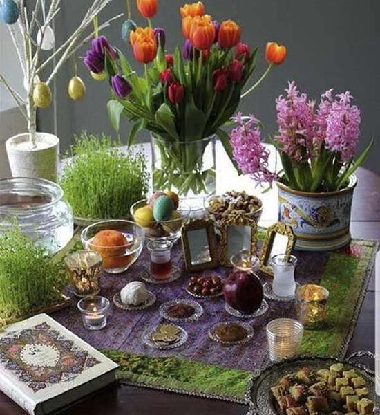 عکس ایده سفره هفت سین با لیوان