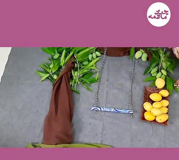 ایده عکس ماهگرد نوزاد پسر با میوه