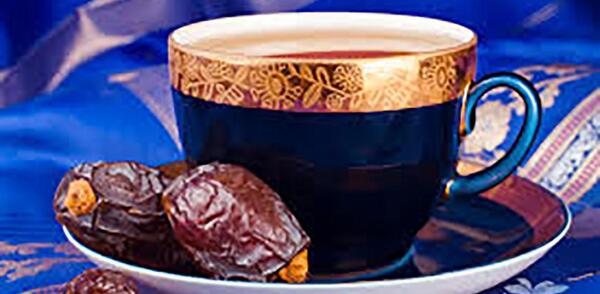 عکس چای و خرما