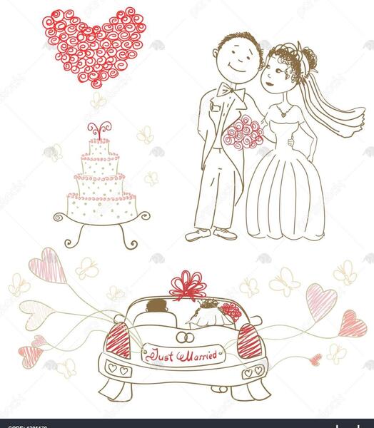 عکس عروسی کارتونی