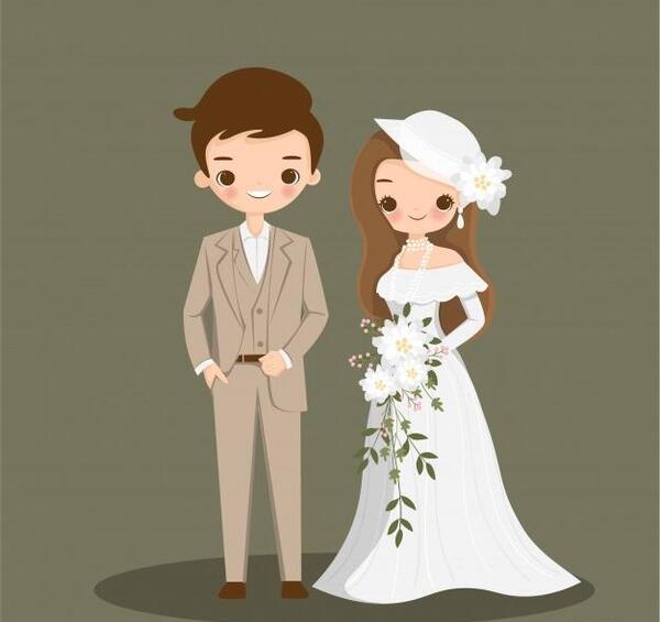 عکس عروسی کارتونی