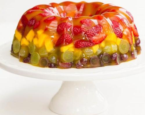عکس ژله تزئین شده ساده