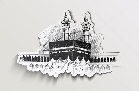 عکس کعبه سیاه و سفید