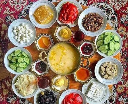 عکس صبحانه ی لاکچری