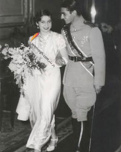 عکس عروسی فوزیه و شاه
