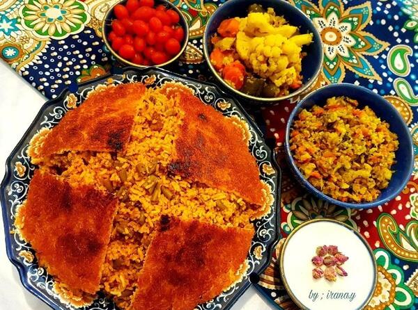 عکس غذا لوبیا پلو