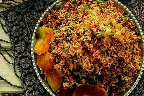 عکس غذا لوبیا پلو