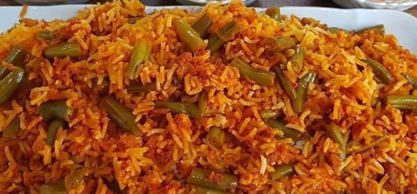 عکس غذا لوبیا پلو