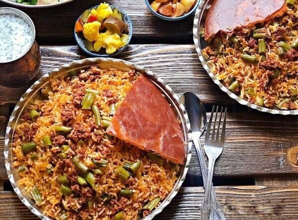 عکس غذا لوبیا پلو