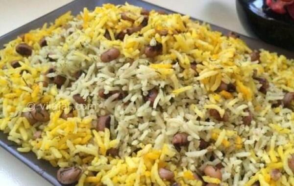 عکس غذا لوبیا پلو
