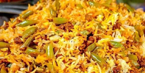 عکس غذا لوبیا پلو