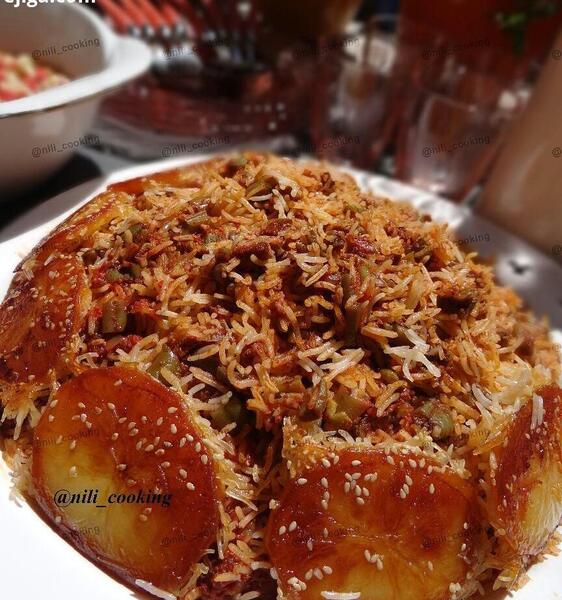 عکس غذا لوبیا پلو