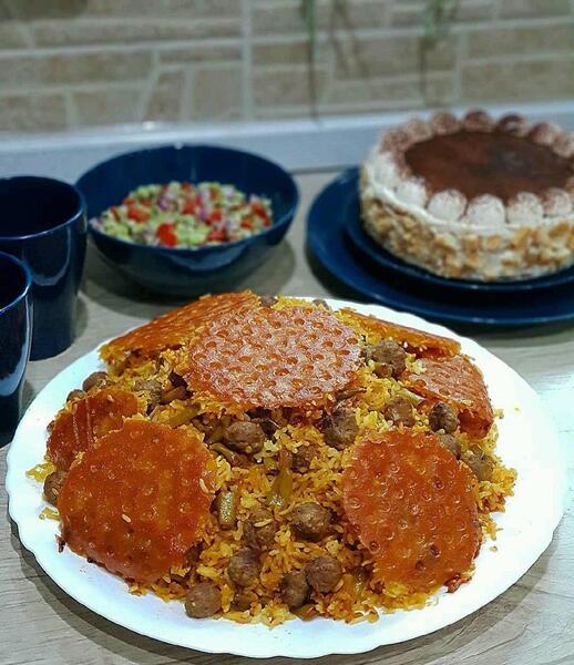 عکس غذا لوبیا پلو