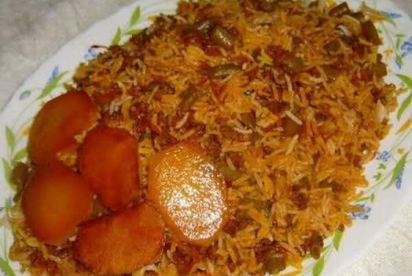عکس غذا لوبیا پلو