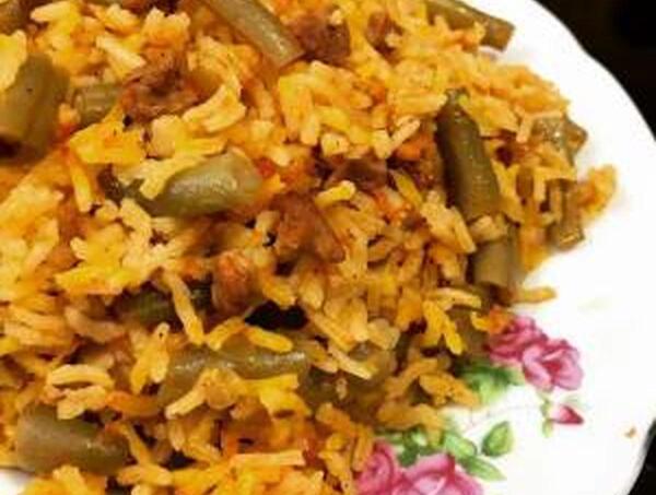 عکس غذا لوبیا پلو