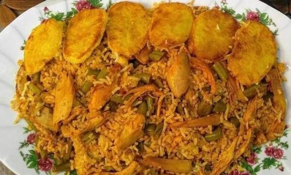 عکس غذا لوبیا پلو