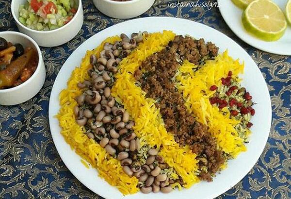 عکس غذا لوبیا پلو