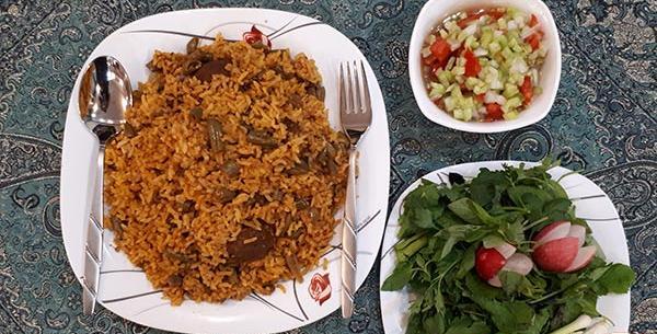 عکس غذا لوبیا پلو