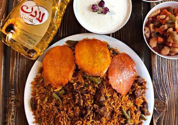 عکس غذا لوبیا پلو