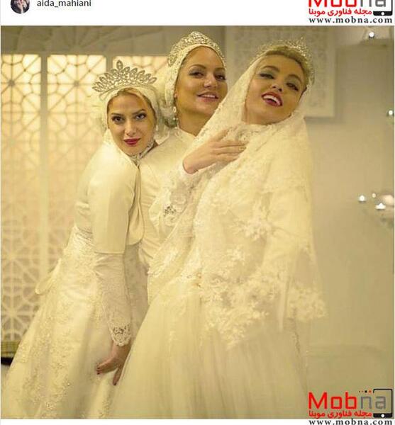 عکس نیوشا ضیغمی با لباس عروس