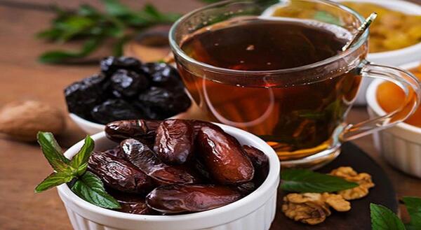 عکس چای با خرما