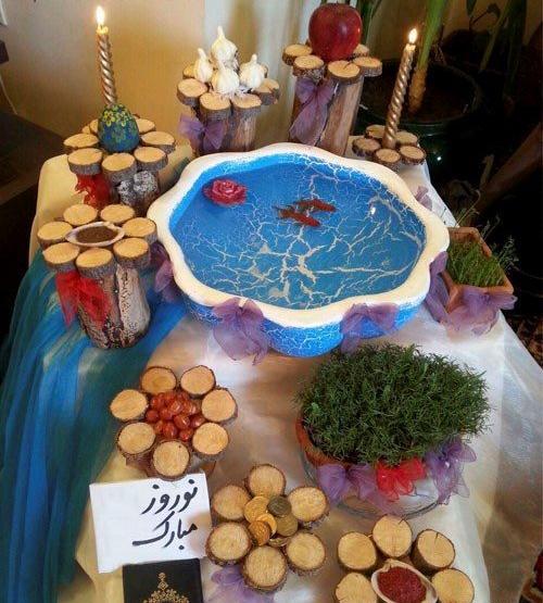 عکس ایده سفره هفت سین با فنجان