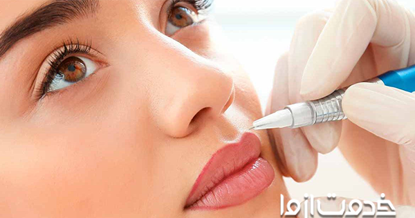 عکس تاتو خط لب کالباسی