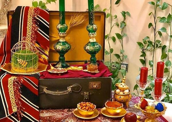 عکس از سفره هفت سین سنتی