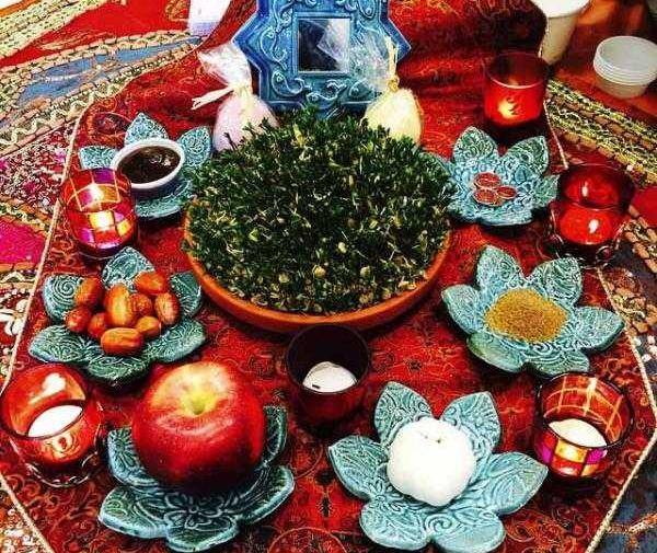 عکس از سفره هفت سین سنتی