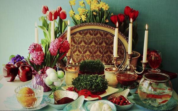 عکس از سفره هفت سین سنتی